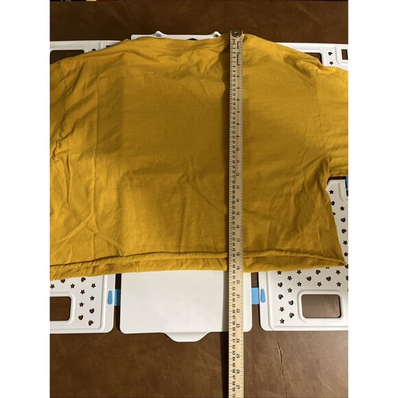 DAYDREAMER Rolling Stones Tongues Tee Crop Long Sleeve Gold Yellow Size Large - Picture 10 of 10